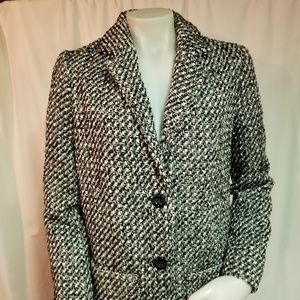 Forever 21 Black White 3/4 Jacket Size Small